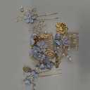 NUOBESTY 4Pcs Wedding Hair Clip Comb Handmade Bridal Hair Clip Pearl Floral Leaf Hair Accessories for Women Wedding (Blue)