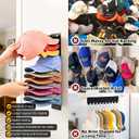 Hat Rack Organizer Holder for Baseball Caps. 2 Packs Hat Brim Bender & Door Wall Mount Hat Hanger, Adhesive and Screws Hat Storage Hold Up to 20 Hats For Closet and Bedroom (2 Pack Black)
