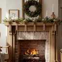 Simgoing 6 Pcs Beige Rustic Christmas Candy Cane Ornaments 7 Inch Burlap Wrapped Farmhouse Candy Cane Christmas Tree Hanging Decoration with Bells for Home Xmas Crafts Party Decoration