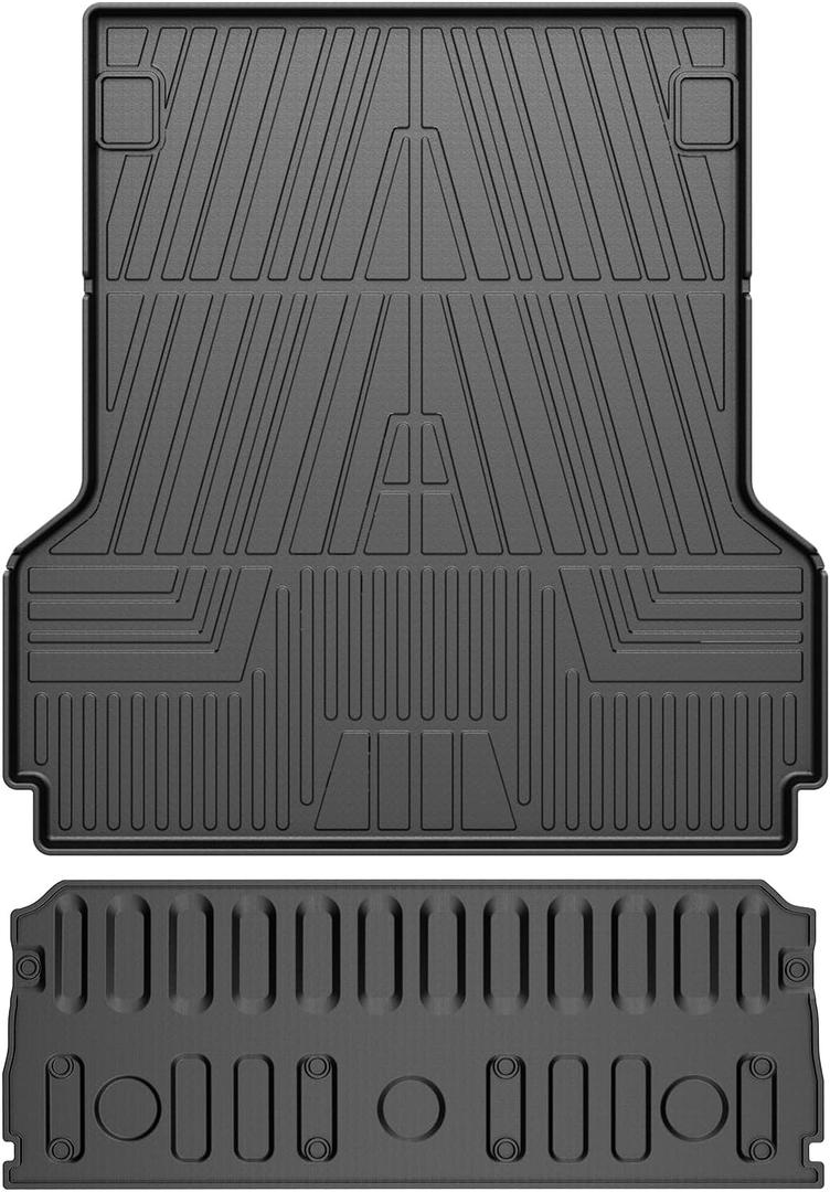 T TGBROS Tailgate & Truck Bed Mat Set for 2022-2024 2025 Ford Maverick  All-Weather TPE Liner, Durable & Easy to Clean, Custom Fit for XL/XLT/Lariat Models