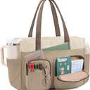 LOVEVOOK Teacher Tote Bag for Women,Multi-pocket Laptop Bag with Large Cup Holder,Nurse Bags Work Travel Computer Handbag