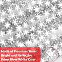 50 FT Christmas Decorations Tinsel Garland, Christmas Snowflake Garland Xmas Shiny Twist Metallic Garlands Decorations for Xmas Tree Home Indoor Outdoor Holiday Xmas Party Decor