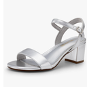 DREAM PAIRS Women's Low Heels Block Open Toe Ankle Strap Classic Short Chunky Sandals with Buckle for Daily Work Wedding Party 8.5