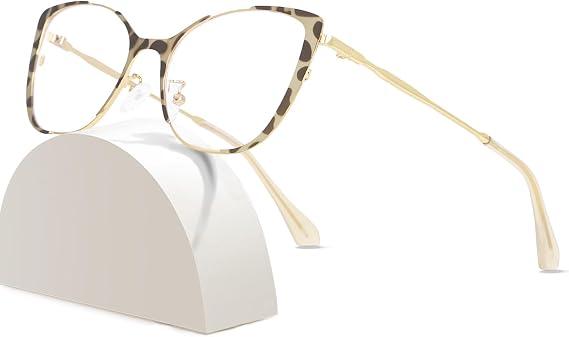 Blue Light Blocking Glasses Women Anti Eyestrain Computer Cat Eye Eyeglasses Cat Eye Clear Frame