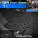 F-150 Floor Mats - Fit for 2015-2026 Ford F-150/ F150 Lightning SuperCrew Cab (Only Fit Rear Seat Without Under Seat Storage), All Weather Floor Mats for F150 Accessories