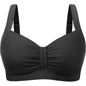 Women Underwire Bikini Top - Supportive Push Up Swim Top Only 2025 Retro Bathing Suit Tops (Small, Black)