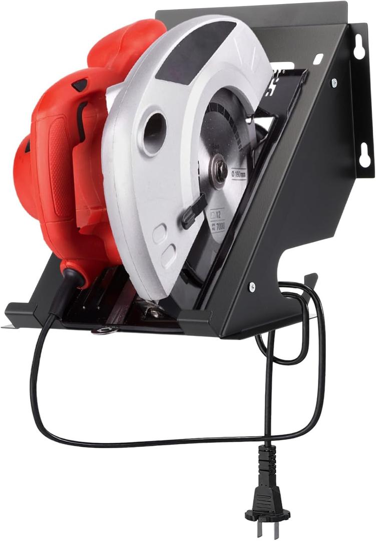 Shimeyao Circular Saw Holder Wall Mount Heavy Duty Metal Storage Rack Organizer for Shed Garage, Pegboard, Workshop, Home, Fit Most of Circular Saw
