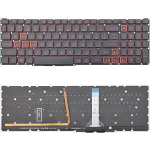 Replacement Keyboard with Red Backlight Compatible with Acer AN515-45 AN515-46 AN515-47 AN515-55 AN515-56 AN515-57 AN515-58 AN517-41 AN517-45 AN517-52 AN517-55 AN517-53 AN517-57PH315-54
