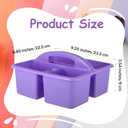 Threehoney 12 Pack Classroom Caddy 3 Compartment with Handle, Macaron