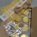 XING-RUIYANG 1.5 oz Mini Glass Honey Jars, Honey Jars Party Favors in Bulk, with Dipper, Stickers,Gold Lid, The Golden Bee pendant, Gift Bags and Jute, for Baby Shower, Wedding Party Favors