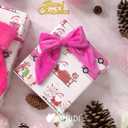 AIMUDI Hot Pink Bows 5''6'' Christmas Bows for Gift Wrapping Fuchsia Present Bows Fur Bows for Christmas Trees Fireplaces Wreaths Crafts Home Outdoor Winter Decoration, 12 PCs