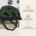 Retrospec Lennon Adult Bike Helmet with LED Safety Light Adjustable Dial & Removable Visor - Adjustable Bicycle Cycling Helmet for Men & Women