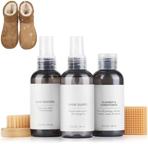 Shoe Cleaner Kit,Suede & Nubuck Shoe Cleaner Kit,Shoe Waterproof Deep Cleaning Shoe Cleaner Shoe Protecter for Suede & Nubuck Shoes,Shoe Care Kit for Snowboots,Sandal with Suede Eraser