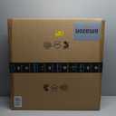 Natural Capiz Shell Chandelier, Coastal Modern Chandelier, Hanging Round Layered Pendant Lighting, (4 Light, Black)