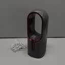 Desk Fan Bladeless, 11.8 Inch Office Fan Small, Quiet, 3 Speed Adjustment, Touch Control, Easy to Clean, Desk Fans Small Quiet, Ideal for Office, Living Room, Bedroom (Gray/Dark Red)