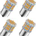 1156 Bulb Amber Yellow, 1141 1003 BA15S Led, 12V-24V 54-SMD 3014 Chips LED Bulbs for RV Camper Trailer Trunk Vehicle Interior Lights Tail Backup Reverse Lights Parking Lights 4pcs
