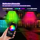 Smart Outdoor RGBCW LED Light Bar 20, Color Changing Wall Washer with App & Remote Control, 2700K6500K Tunable White Floodlight, IP65 RGB Stage/Porch Lights for House, Music Sync,, 20" Adjustable Color