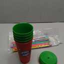 Chuangdi 24 Pcs Hero Cups 24 oz Reusable Plastic Tumblers with Lids and Straws Themed Drinking Cups for Birthday Decorations Hero Party Favors Supplies Gifts