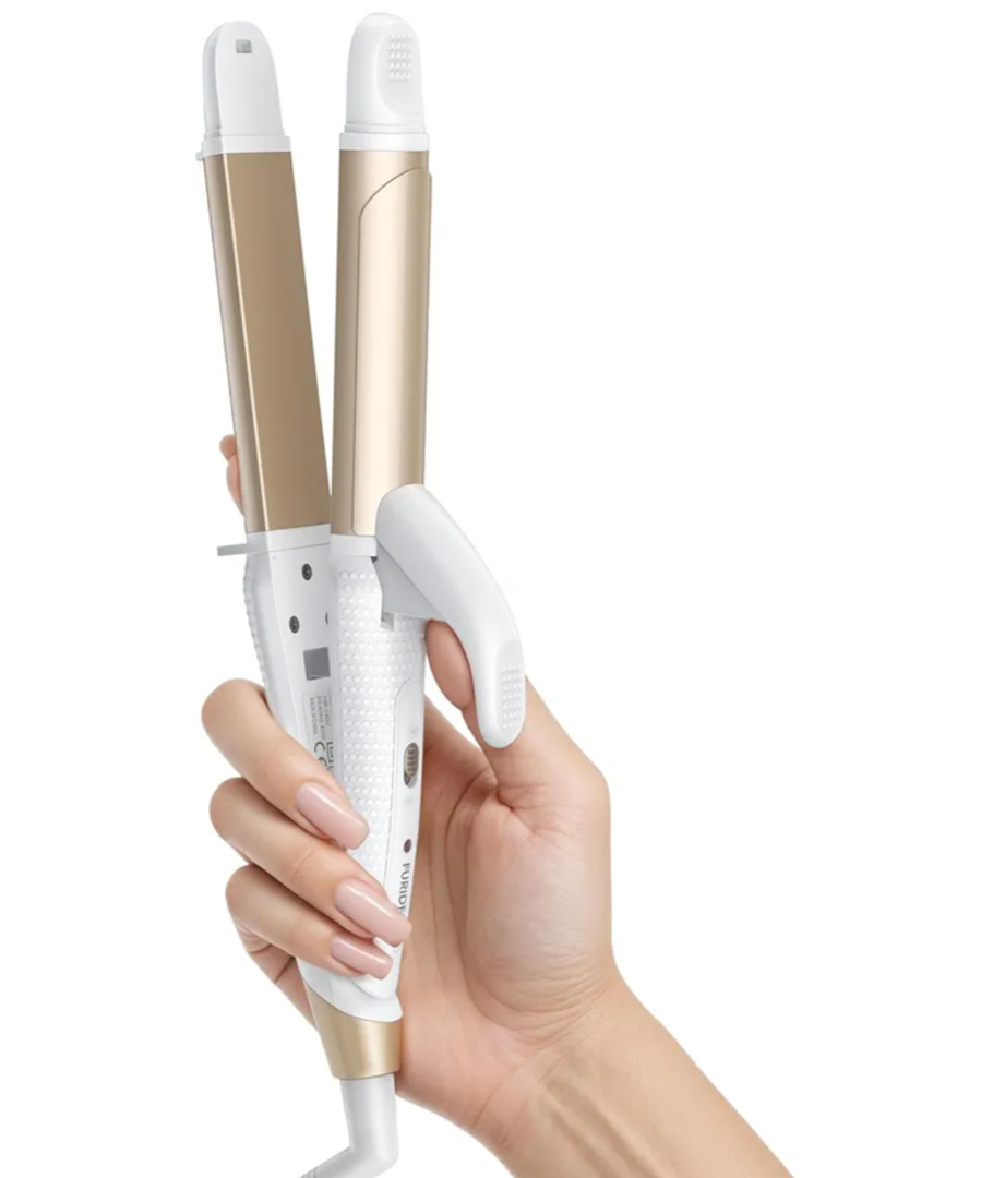 Europe Travel Curling Iron Mini: Dual Voltage Curling Iron for Traveling  Mini Travel Curling Irons 1 Inch with US Plug,Gold 450℉ for Thick/Coarse Short Hair