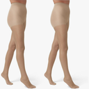 HUE Women's 2 Pack Sheer Tights Assorted Womens Tights Including Control Top, Fishnet, Lace, Toeless Pantyhose Size 3