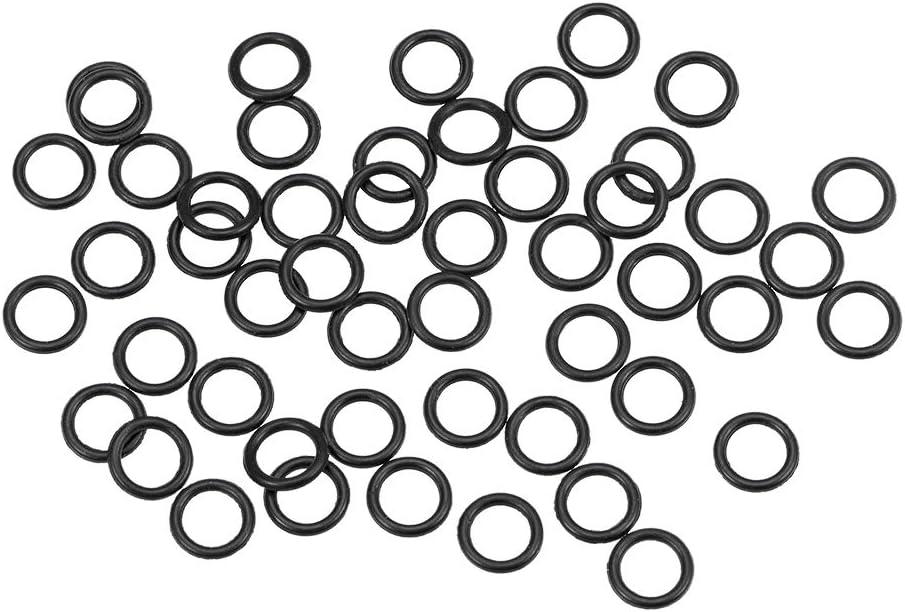 uxcell Nitrile Rubber O-Rings 6.5mm OD 4.5mm ID 1mm Width, Metric Nitrile Rubber Sealing Gasket for Automotive Machine Plumbing, Pack of 50