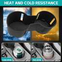 Cup Holder Organizer Compatible with 2024 2025 Ford Ranger Raptor Lariat XL XLT Accessories, Noise-Free Water & Dust Proof Silicone Insert Console Drink Holder for 24-25 Ranger Accessories