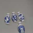 TDIAVH 4PCS Fridge Magnets,Chinese Blue and White Porcelain Refrigerator Magnets,Ceramic Flower Vase Refrigerator Magnets for Kitchen,3D Ceramic Vase Fridge Magnets for Office,Refrigerator Decoration : Home & Kitchen