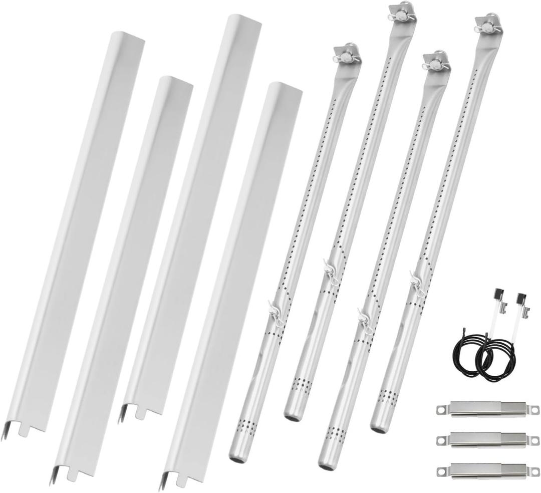 Replacement Parts for Charbroil Performance 4-Burner 463352521 463354021 463365021 463365522 463366022 463448021, Burner and Heat Plate for Charbroil Grill Replacement Parts