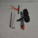 Chabatree Window Squeegee Cleaner Set 2-in-1 Window Cleaning Tool with Extendable Pole, Window Cleaning kit with Bendable Head for Indoor & Outdoor Glass for Car Indoor Outdoor High WindowsKit1.0