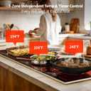 ODSD Food Warmers for Parties Buffet, 47"x15" Extra-Long Warming Mat for Food3-in-1 Electric Warming Tray with Independent Temp Control, Multi-Surface Protection (Not for Glass), Black