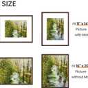 upsimples 16x20 Picture Frame, Display Pictures 11x14 with Mat or 16 x 20 Without, Wall Hanging Poster Frame, Brown, 1 Pack