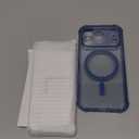 BERFY for iPhone 17 Pro Max Case for Women, Compatible with MagSafe, Clear Glitter Shockproof Protective Case, Anti-Yellowing, with Screen Protector & 3 Diamond Camera Lens Covers 6.9", Sparkle Blue