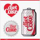 Coca-Cola Diet Coke Adhesive Vinyl Decals - Fun Set of Diet Coke Stickers for Laptop, Car or Water Bottle, 1 Pack (3 Count)