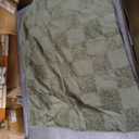 Bedsure Dark Olive Green King Size Comforter Set Boho, Plaid Bedding 3 Pcs