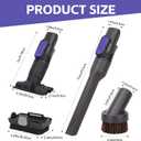 IX141 Vacuum Replacement Attachments for Shark Cordless Vacuums Ix141 Iz462h Iz483h Iz363ht Iz361h Iz163h Iz362h Removable Two-in-one Crevice Tool Brush for D-Shaped Vacuum