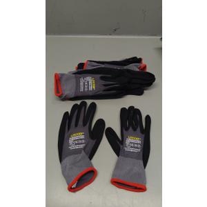 Work Gloves MicroFoam Nitrile Coated-6 Pairs,Seamless Knit Nylon Gloves,Gray Work gloves