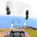 Motoforti 28.5cm Windshield - Adjustable Clip Wind Deflector, Clear Lens, Universal Fit for Most Motorcycles & Scooters