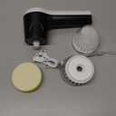 Electric Spin Scrubber, Cordless Shower Scrubber with Battery Level Display, 2 Speeds Electric Scrubber for Cleaning with 6 Replaceable Heads, Cleaning Brush for Bathroom/Sink/Window (White)