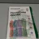 Rubber Cleaning Gloves for Dishwashing, 4 Pairs Reusable Kitchen Gloves for Washing Dishes and Household Cleaning, Colorful Dish Gloves with Flocked Lining and Non-Slip Grip, Pefect for Woman Men - M