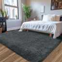 Fluffy Area Rug for Living Room 6x9: Grey Shag Rugs for Living Room- 6x9 Feet Fluffy Rugs for Bedroom- Shag Gray Rugs Soft Fuzzy Carpets for Bedroom, Nursery (Grey,6x9)