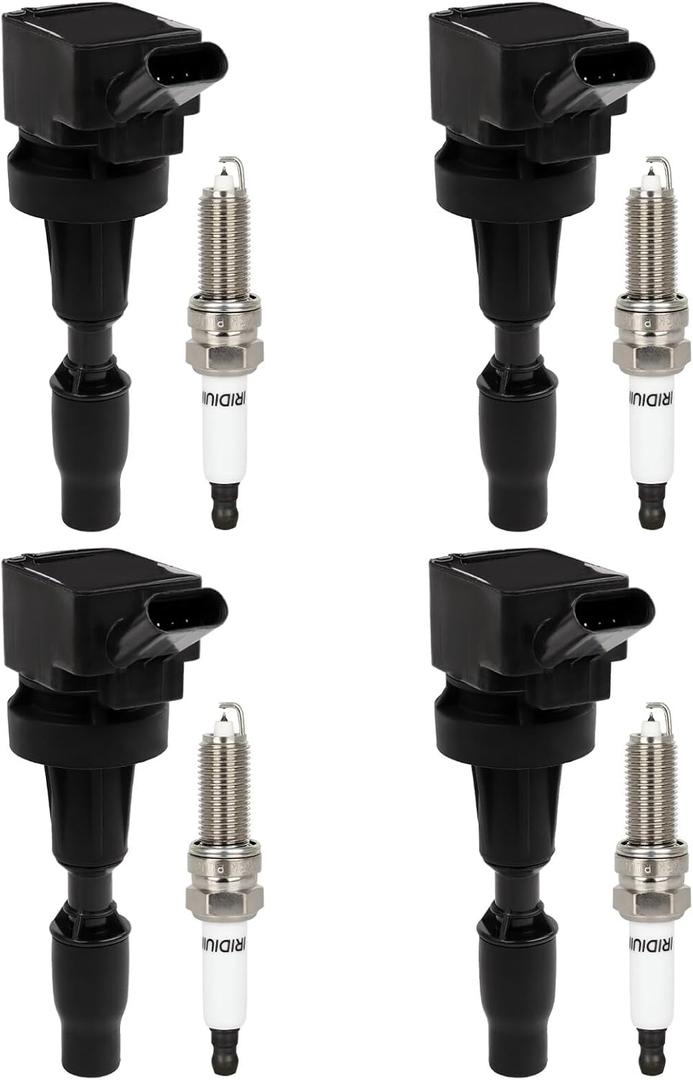 ECCPP 4 ignition coils with 4 iridium Spark Plugs,UF817,for Hyundai Elantra 2017-2020,Sonata 2015-2019,Tucson 2016-2018,Kona &,for kia Soul 2017-2019,Optima 2016-2020,Forte,Forte5 C938,UF817