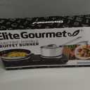 Elite Gourmet EDB-302BF Countertop Double Cast Iron Burner, 1500 Watts Electric Hot Plate, Temperature Controls, Power Indicator Lights, Easy to Clean, Black