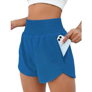 BMJL 2.5" Women Athletic Shorts High Waisted Short with Pocket(OceBlu,S (Blue, S)