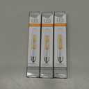 Leools 12W Dimmable Edison Led Tubular Bulb T10/T30, E26 Medium Base Filament Lamp 100 Watt Equivalent 4000K Daylight Glow, Vintage Antique Bulbs,7.3in(185mm),3-Pack