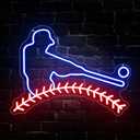 Baseball Neon Sign, Baseball Led Neon Light Signs for Wall Decor Sport Light up Sign Lamp for Dorm Bedroom Party Bar Man Cave Decor Birthday Christmas Gift for Fans Dimmable USB Powered(16.2"*12")