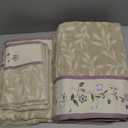 Madison Park Serene 100% Cotton Bath Towel Set Luxurious Floral Decorative Towels for Bathroom Embroidered Cotton Jacquard Design Soft Highly Absorbent for Shower 600 GSM, Multi-Sizes, Purple 6 Piece