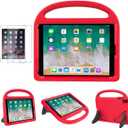 SUPLIK Kids Case for iPad 5th/6th Generation (9.7-Inch, 2017/2018), iPad Air 2 Case with Screen Protector, iPad Pro 9.7 Durable Shockproof Protective Cover with Handle Stand for Kids, Red