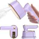 Travel Steamer Iron for Clothes Mini - Portable Ironing Machine Travel Small Size Portable Steamer Travel College Dorm Home Essentials Steamer for Clothes(Purple) (6.1*3*4.2 in)