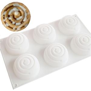 cinnamon roll silicone mold Chocolate Mold candle Dessert mold wax melt mold soap making mold perfect size for cinnamon bun