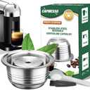 CAPMESSO Coffee Capsule, Reusable Vertuoline Pod Refillable Vertuo Capsules Stainless Steel Compatible with Vertuoline Machine GCA1 and Delonghi ENV135S (8OZ-Coffee Cup)